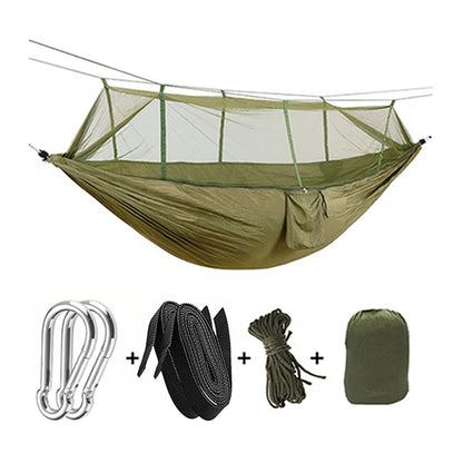 Camping Hammock, Portable Hammocks with Mosquito Net, Hammock Tent, for Outside,  Hiking, Travel Gear Must Haves, Breathable.