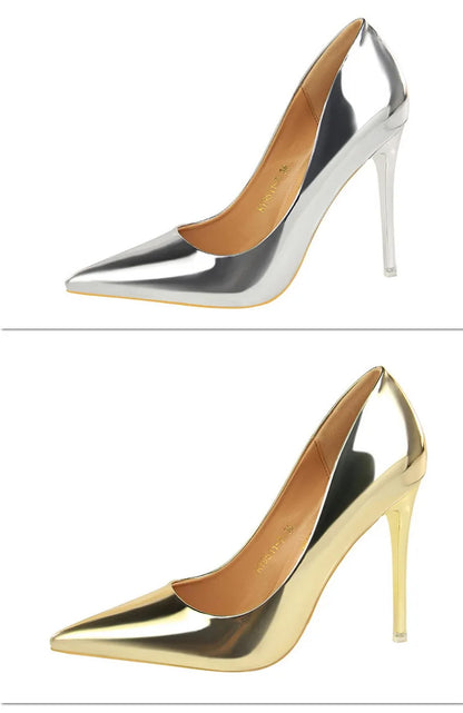 BIGTREE Shoes Classic Pumps Patent Leather Women Pumps Fashion Women Wedding Shoes High Heels Stiletto 10.5 Cm 7.5 Cm Lady Shoes