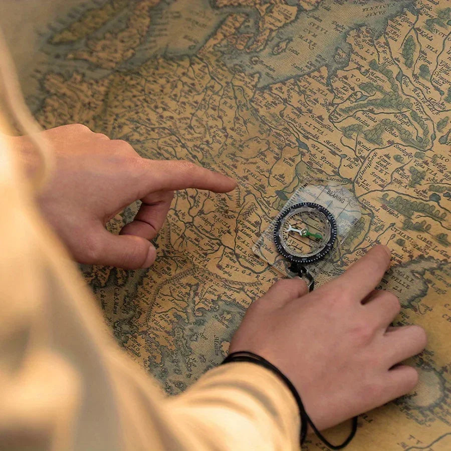 Professional Waterproof Camping Compass - Hiking Backpack Essential, Survival Gift for Outdoor Navigation & Map Reading