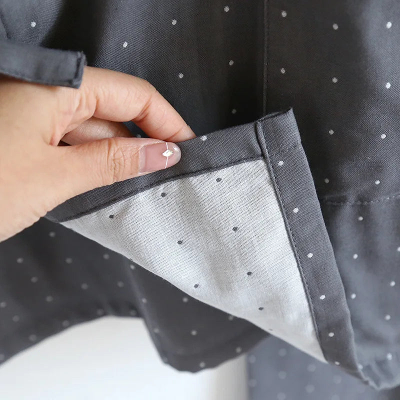 Kimono Robes Pajamas Set for Spring Autumn and Summer Thin Men's Cotton Loose Fit Large Size Half Sleeve Sleepwear Set