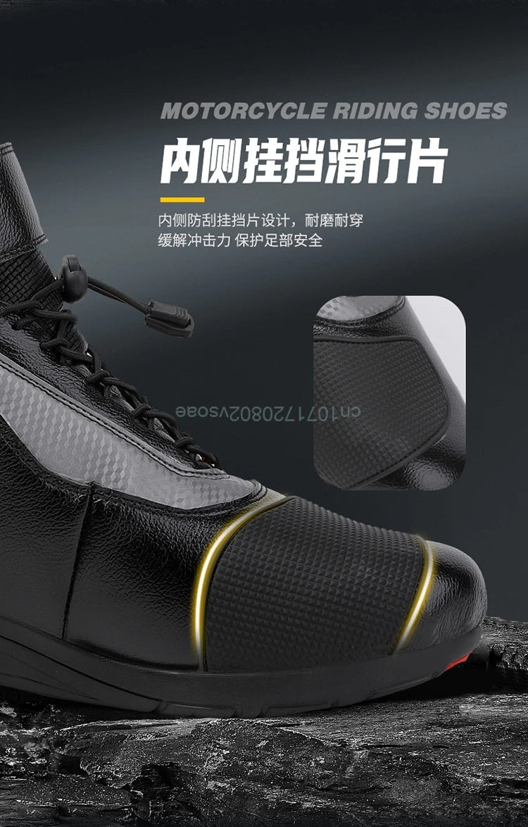 Boots For Motorcyclist Man Women Waterproof Enduro Motorcycle Boots Motorcycle Shoes Moto Hombre Anti-Fall Riding Short Boots