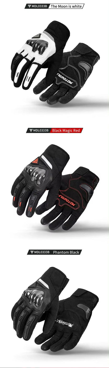 MOTOWOLF Motorcyclist Man Racing Sports Gloves Accessories Windproof Resistant All-Weather Motorcycle Gear Luvas for Men/Women