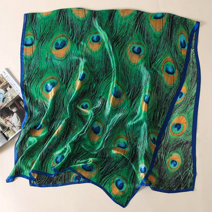 Spring Scarf Women's Luxury Design Polyester Material Smooth Scarf Soft Shawl Beach