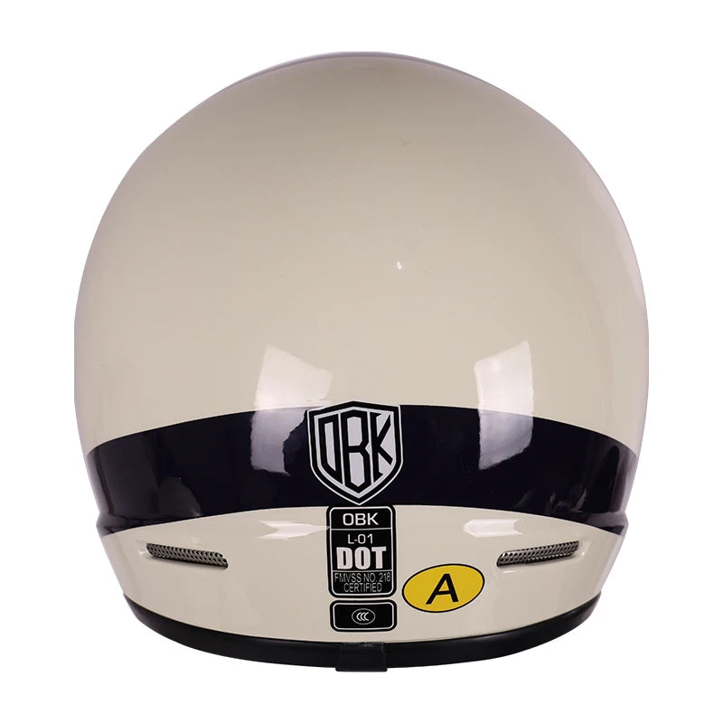 Retro-style full-face helmet with multi-color lenses, ABS material, DOT certified, suitable for all seasons