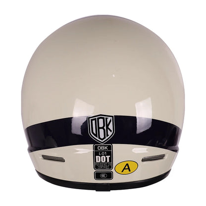 Retro-style full-face helmet with multi-color lenses, ABS material, DOT certified, suitable for all seasons