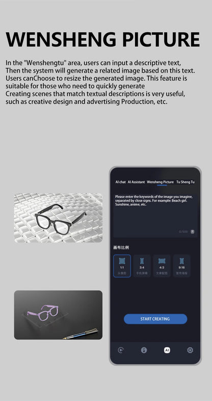 Xiaomi New AI Intelligent Translation Glasses Touchscreen Sunglasses Smart Bluetooth Glasses Listen To Music Voice Call