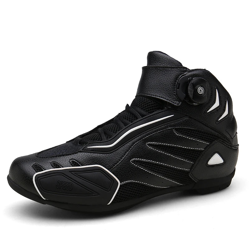 PU Leather Motorcycle Riding Boots for Men And Women Breathable Four-Season Motocross Motorbike Boots