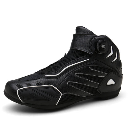 PU Leather Motorcycle Riding Boots for Men And Women Breathable Four-Season Motocross Motorbike Boots