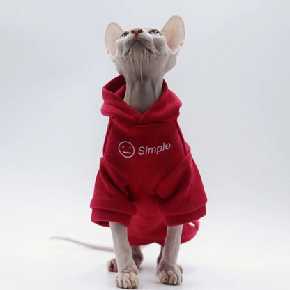 Hairless Sphynx Cat Apparel, Kitty Clothes, Bald Cat Outfits, Autumn and Winter Apparel