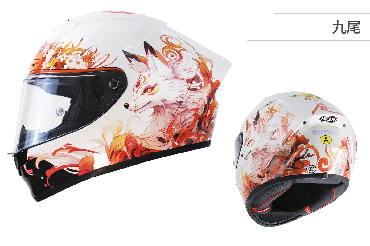 MKAN Full Face Motorcycle helmet Gumiho  helmet Riding Motocross Racing Motobike Helmet