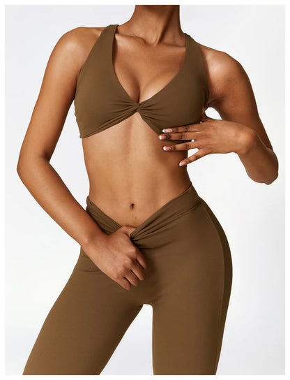 Gym Fitness Sports Flared Pant Dance Trousers Women V-shaped Hip Yoga Pants Flare Leggings Women High Waist Wide Leg Pants Women