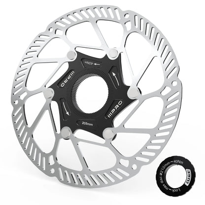 IIIPRO Bike Brake Floating Rotor 140/160/180/203mm Center Lock Brake Disc Ultralight High Strength abstract heat Disc Bike Part