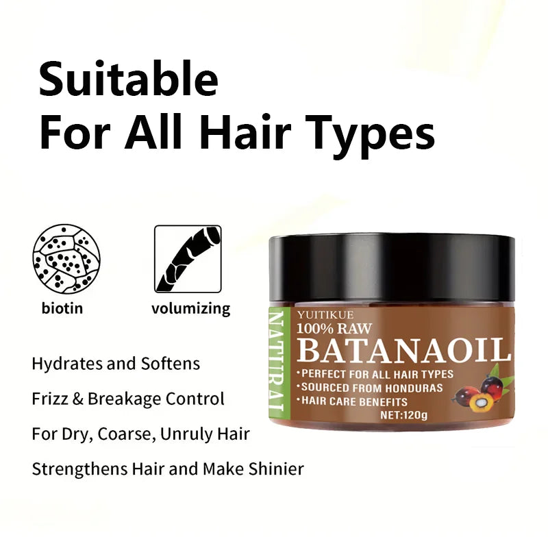 100% Raw Batana Oil, From Honduras, Suitable For All Hair Types, With Hair Care Benefits
