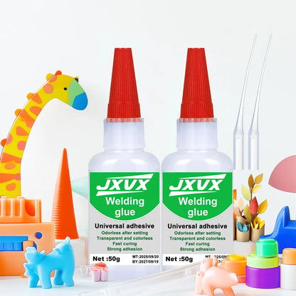 JXVX 50g Welding High Strength Oily Glue - Universal Superglue Mighty Instant Glue for Resin Ceramic Metal Glass
