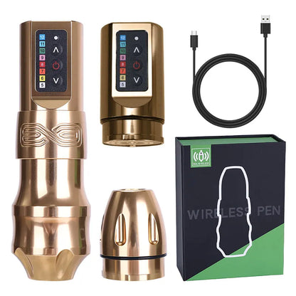 Wireless Cartridge Tattoo Machine Pen Rotary Wireless Battery Pen Portable Power Pack 1500mAh LED Digital Display Tattoo Gun