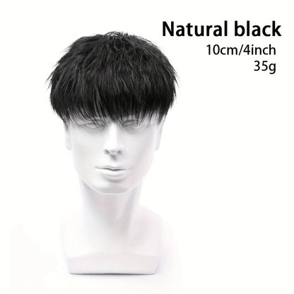 Men's Human Hair Wig Natural Look Baldness Hairpiece For Hair Loss Going Bald Compatible with All Hair Replacement