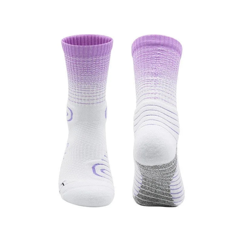 Practical Basketball Socks for Man Kids Thickened Towel Bottom Professional Medium Tube Sports for Elite Running Cycling