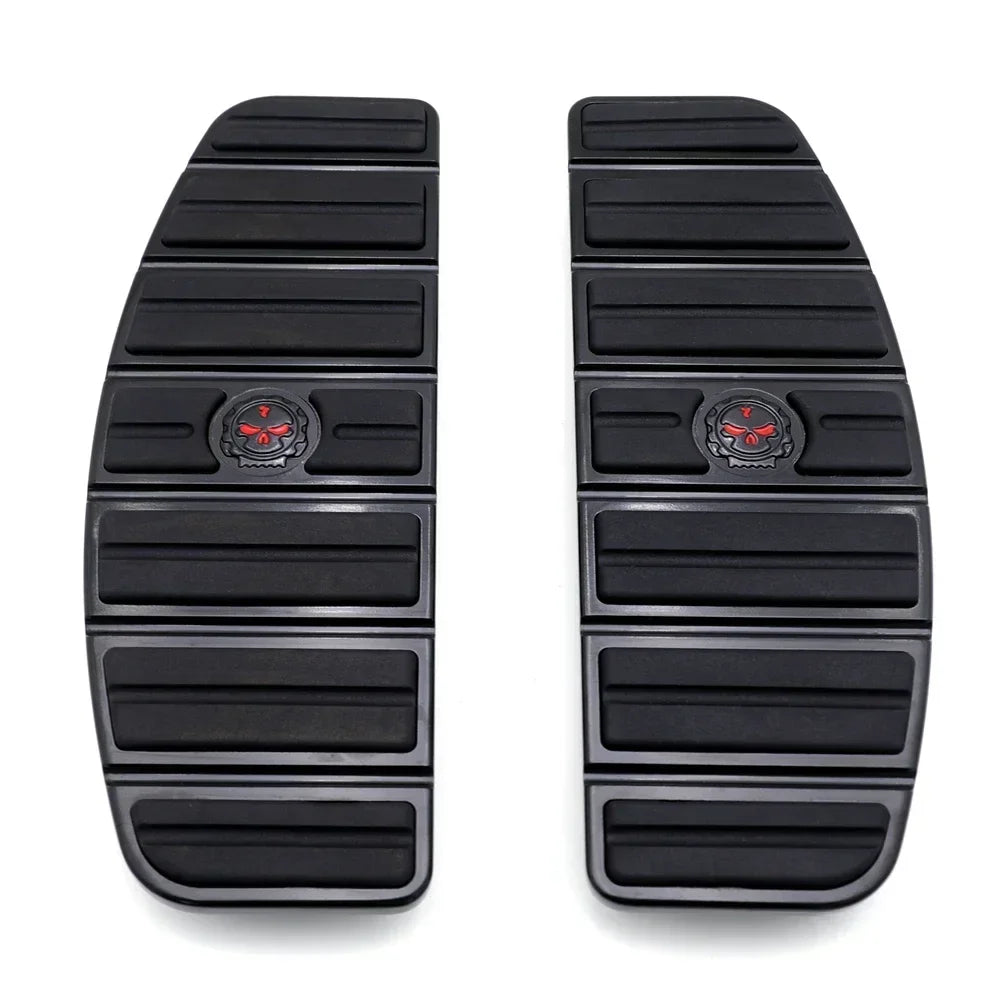 Skull Zombie Rider Motorcycle Footboard Insert Kit For 1980-Up Harley Davidson TOURING FLHT FLT FLTR FLHR FLHS SOFTAIL FLSTN