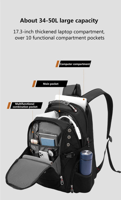 2026 Waterproof 17/20 Inch Laptop Backpack Men Airplane Travel Everyday Backpacks Women Oxford Rucksack Male School Bag Mochila