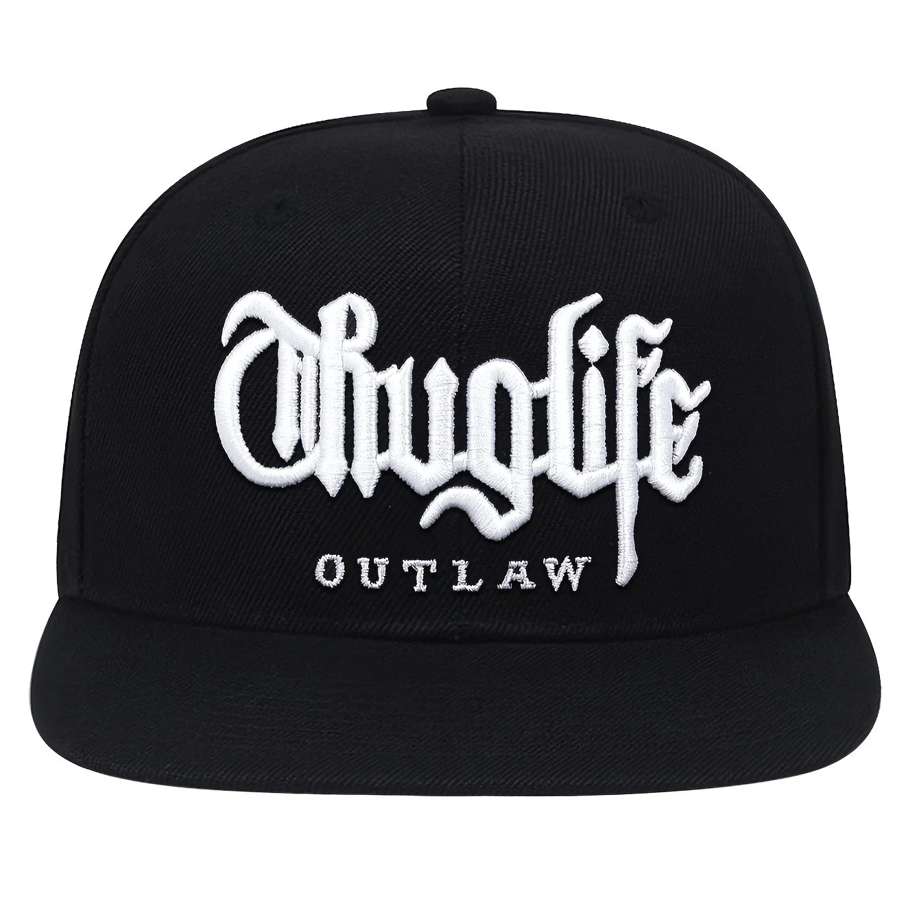1pc Thug Life Embroidered Fashion Snapback Cap, Outdoor Sports Baseball Cap For Men And Women