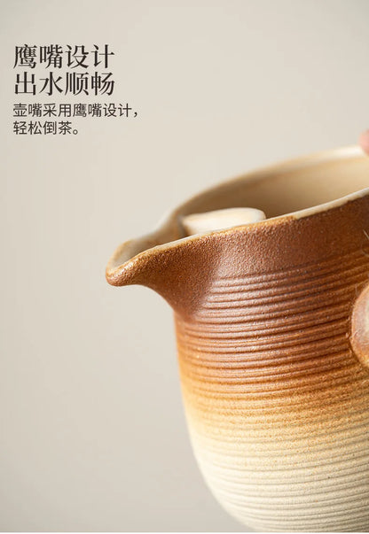 Ceramic Baked Milk Tea Pot Can Be Dry Boiled Boiled Tea Warm Milk Pot Teapot Tea Infuser