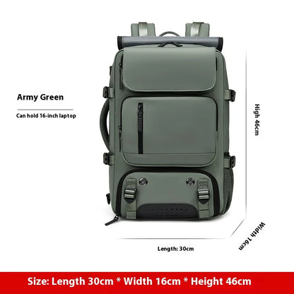 Large Travel Backpack Boardable Backpack USB Charging Waterproof Outdoor Travel Backpack Independent Shoe Compartment