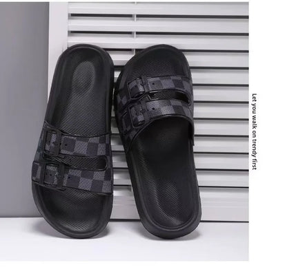 A Pair of Simple and Wear-Resistant Summer Slippers, Fashionable, Versatile and Comfortable Beach Shoes, Outdoor Sports Shoes for Men