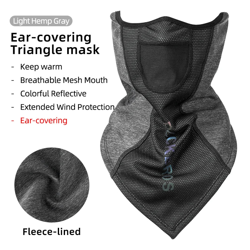 ROCKBROS Winter Warm Bike Full Face Mask Breathable Windproof Fleece MTB Road Bicycle Scarf Masks Ski Motorcycle Cycling Mask