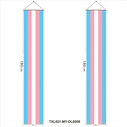 180cm Rainbow Flag Couplets LGBTQ Gay Pride Porch Hangings Outdoor Decorations Flags Lesbian Wedding Decor Banner