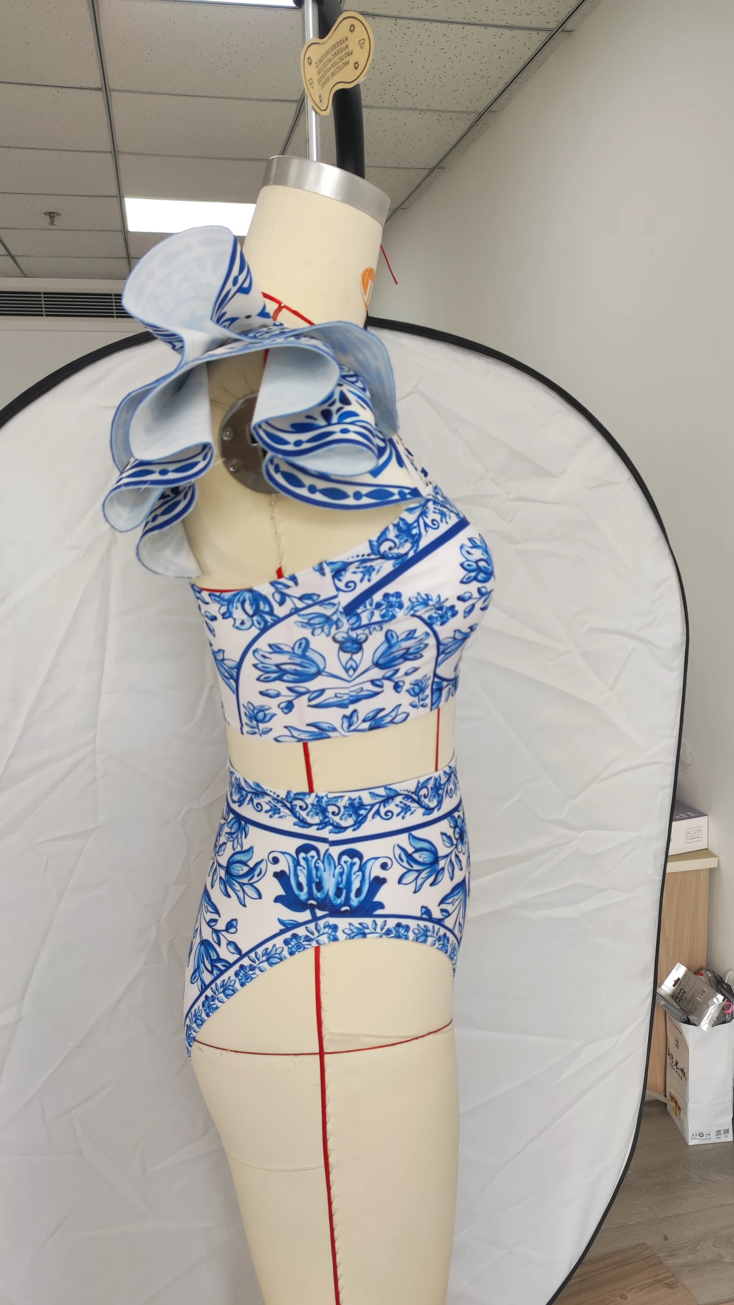 2026 New Sexy Ruffle Bikini Set Printed Brazilian Biquini Women Swimwear Skirt Bathing Suit Girls Summer Beachwear Dress
