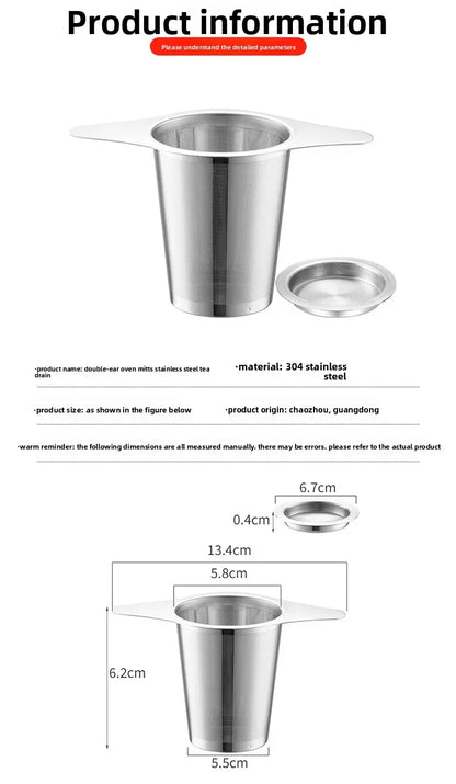 1PCS Reusable Tea Leak Stainless Steel Filter Coffees Infuser Basket Tea Strainer Teapot Cup Filter Multi- Teapot Infuser Leak