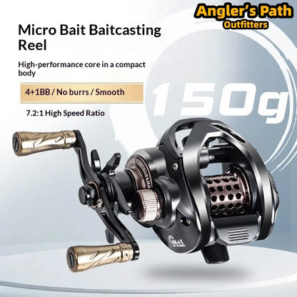 Power Fishingfans Baitcasting Fishing Reel Anti Backlash Long Casting Deep Water No Gear Sense Bait Finesse Lure Raft Angling