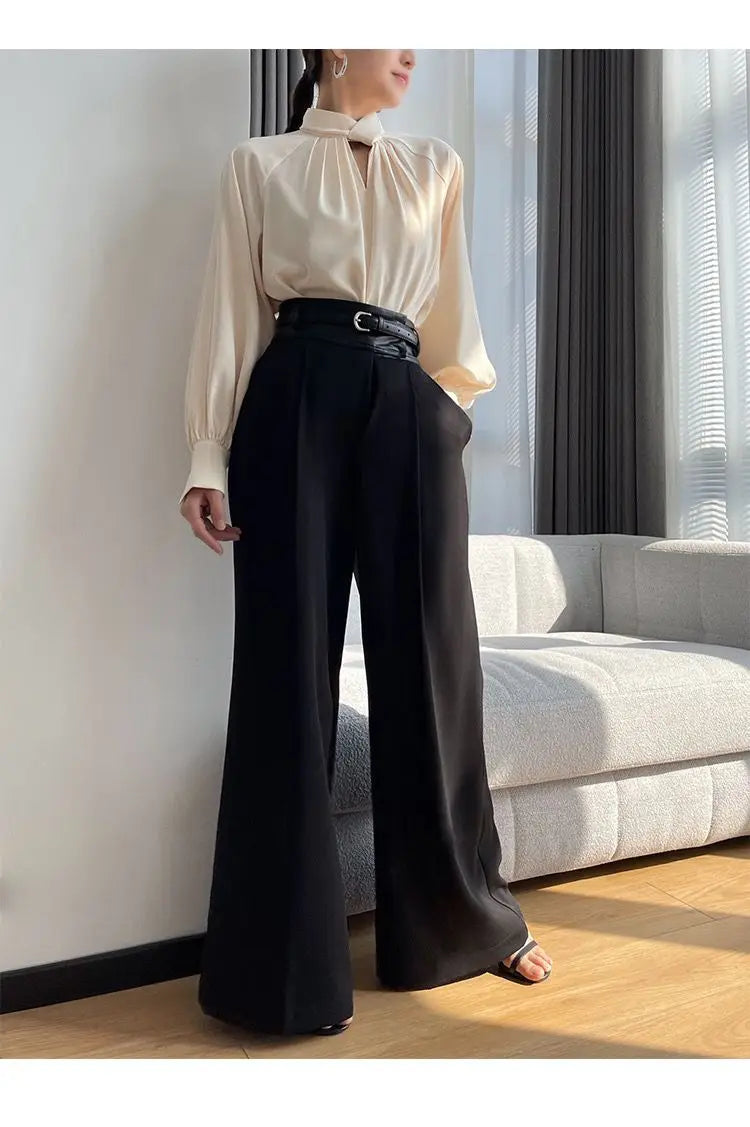 Office Lady Hollow Out Loose Shirt Tops Spring Autumn New Long Sleeve Elegant Solid Blouse Temperament Fashion Women Clothing