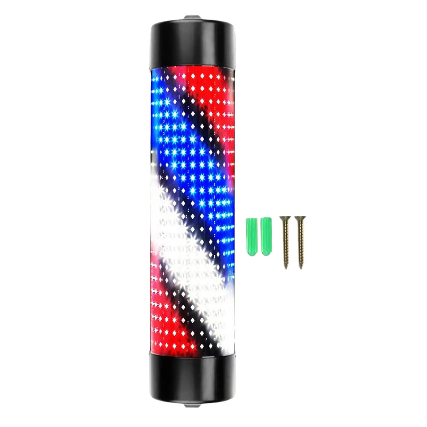 Rotating Barber Rod Lights Barber Shop Pole Waterproof Hair Salon Indoor Neon Signs Wall Mounted Hairdressing Stripes Lights