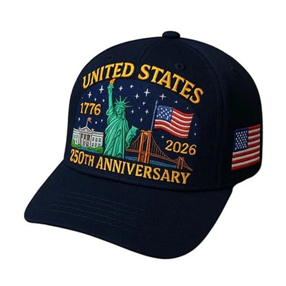 Men Women Baseball Caps US 250th Anniversary Cap Adjustable Retro Washed Patriotic Cap US 250th Anniversary Sports Trucker Hat