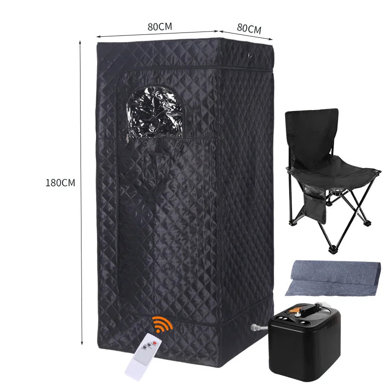 Sweat Steam Box, Home Full Body Sauna Box, Folding Portable Sweat Steam Room