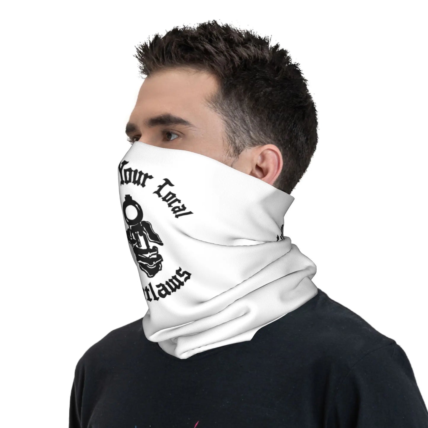 Outlaws Mc Support Bandana Neck Gaiter Printed Wrap Mask Scarf Warm Headwear Outdoor Sports For Men Women Adult All Season