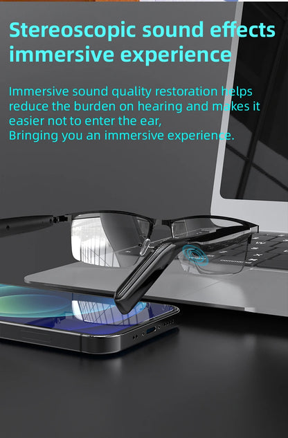SG-17 Pro 2025 New Bluetooth Smart Glasses Anti-Blue Light Sunglass Music Player Voice Assistant Outdoor Sports Smart Sunglasses