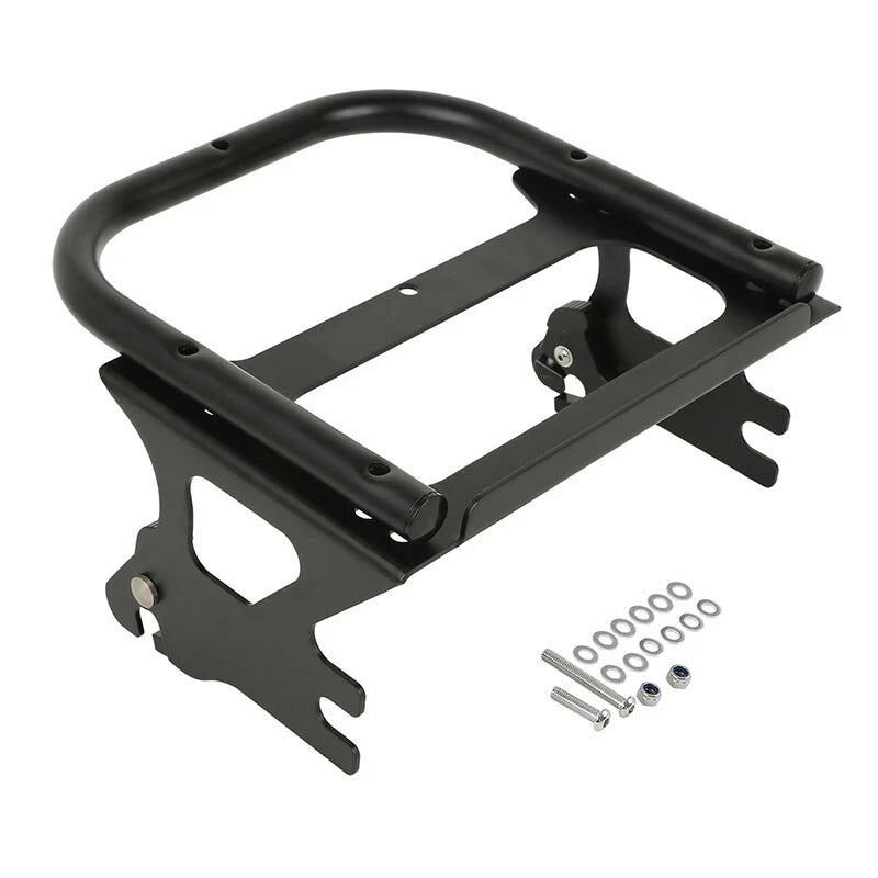 Motorcycle King Trunk Luggage Backrest 2 Up Mount Rack For Harley Touring Road King Electra Glide 1997-2008