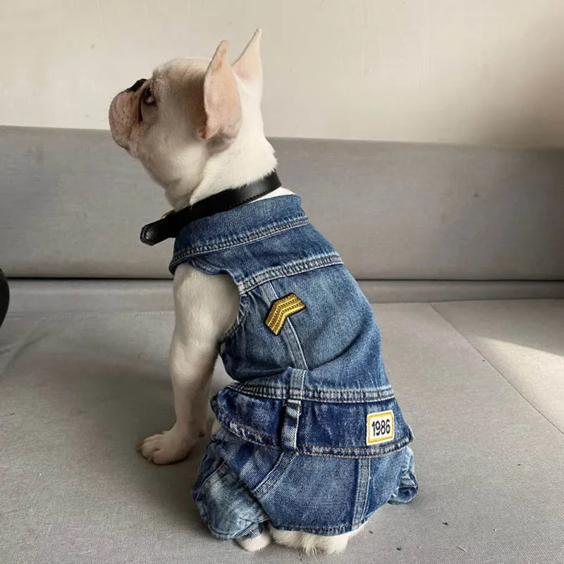 Dog Denim Overalls Puppy Jean Small Dog Costumes Pet Jean Jumpsuit Shirts Pants One-piece Outfits for Small medium Dogs