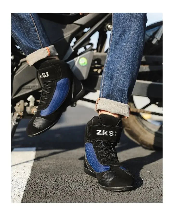 Outdoor Motorcycle Riding Shoes Anti Slip Go Kart Training Shoes Motorcycle Travel Off-road Shoes for Men Motocross Boots