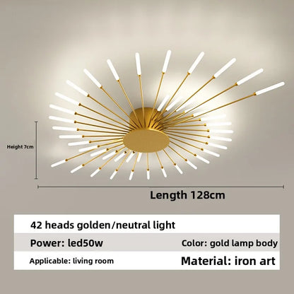 Nordic Ceiling Lighting for Living Room Bedroom Kitchen Led Ceiling Light Fixture Indoor Home Firework Decor Ceiling Lights