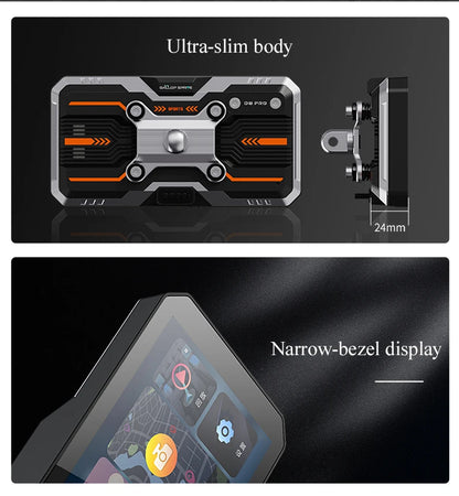 Gallop Sprite 6 inch Motorcycle GPS Navigation Wireless CarPlay Android Auto DVR Drive Recorder Portable Moto Monitor IPX7