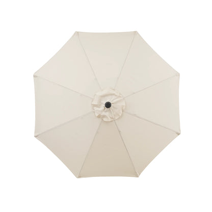 7.5' Patio Umbrella Outdoor Table Market Umbrella with Push Button Tilt/Crank, 6 Ribs
