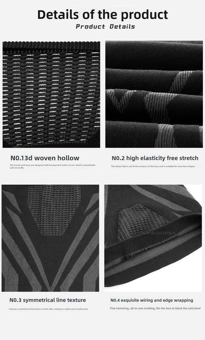 Motorcycle Balaclava Winter Neck Warmer Windproof Face Mask Cold Protection Seamless Scarf Ear Cover Breathable Riding Outdoor