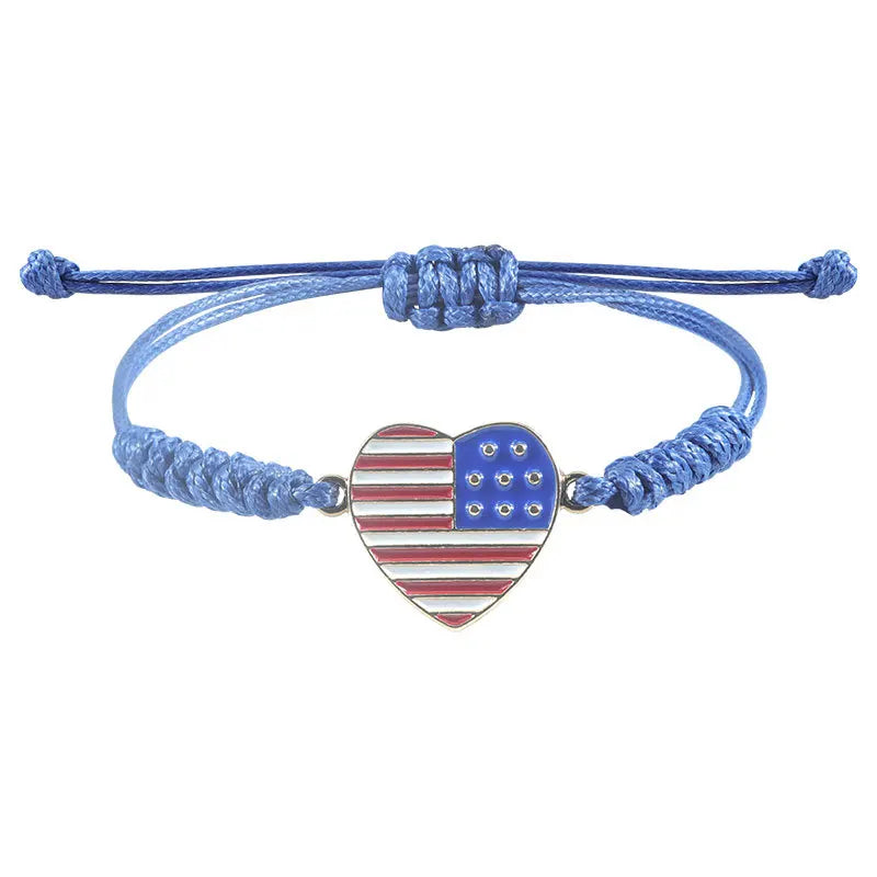 New stylish alloy USA Independence Day Bracelet USA Flag Election Holiday Party Honoring patriotism Bracelet accessories for men