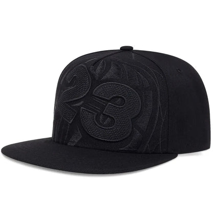 1piece Unisex Number 23 Basketball Embroidery Hip Hop Hat Outdoor Adjustable Sunscreen Leisure Hat Spring Summer Travel Vacation