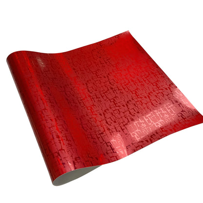 Red Series Wrap Vinyl Car Wrapping Film Bubble-free Vehicle Decoration PET Waterproof External Car Stickers Carbon Fiber Glossy
