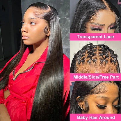 360 Hd Lace Frontal Wigs 13x6 13x4 Lace Wig Straight Human Hair Wigs 5x5 4X4 Glueless Straight Human Hair Wigs For Women 200%