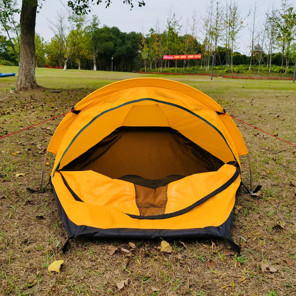 Portable Backpacking Tent Outdoor Camping Sleeping Bag Tent Beach Lightweight Single Person Sleeping Bag Tent with Storage Bag